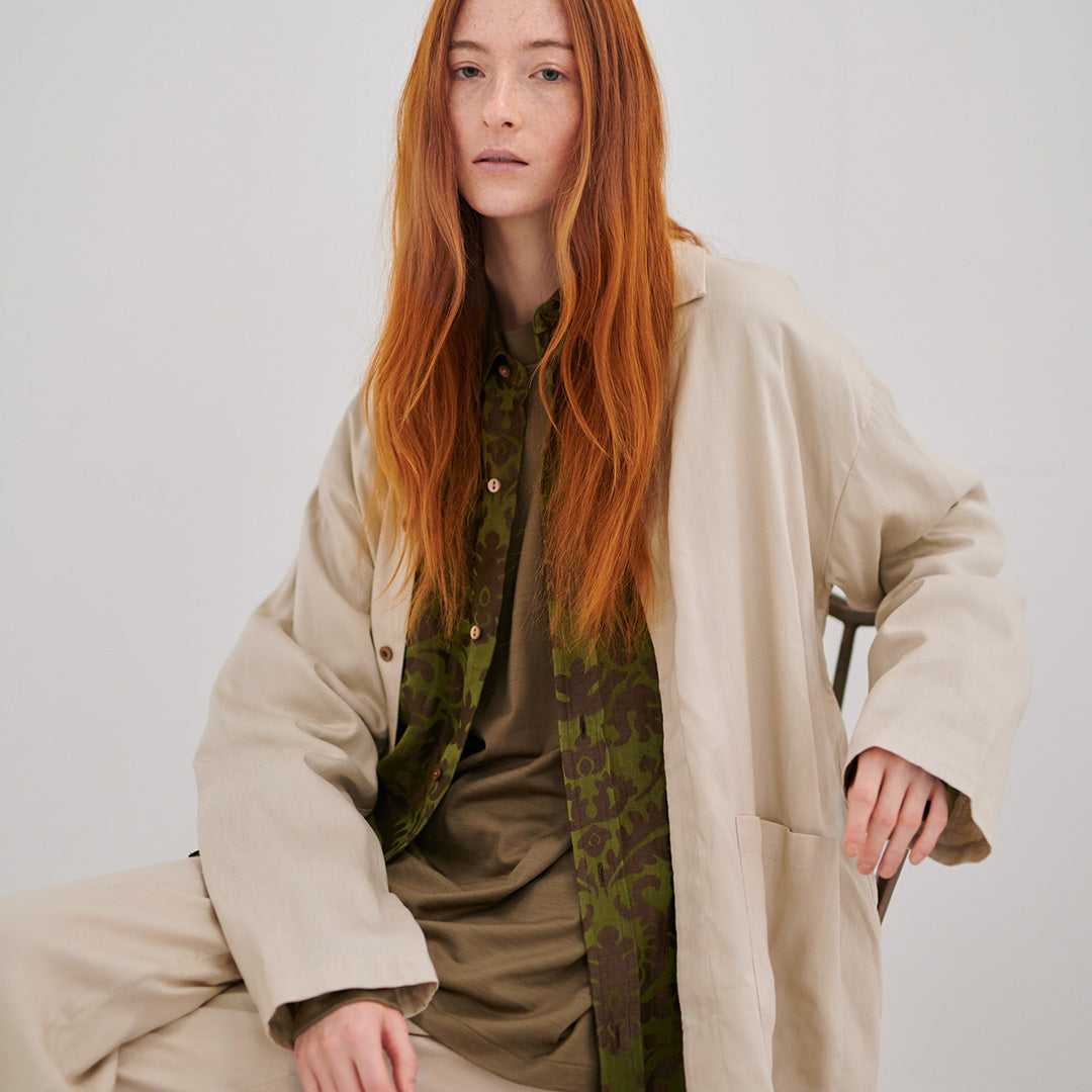 INTÉRIM インテリム HYPER BIG RAYON LINEN SHIRTS JACKET IT25S011