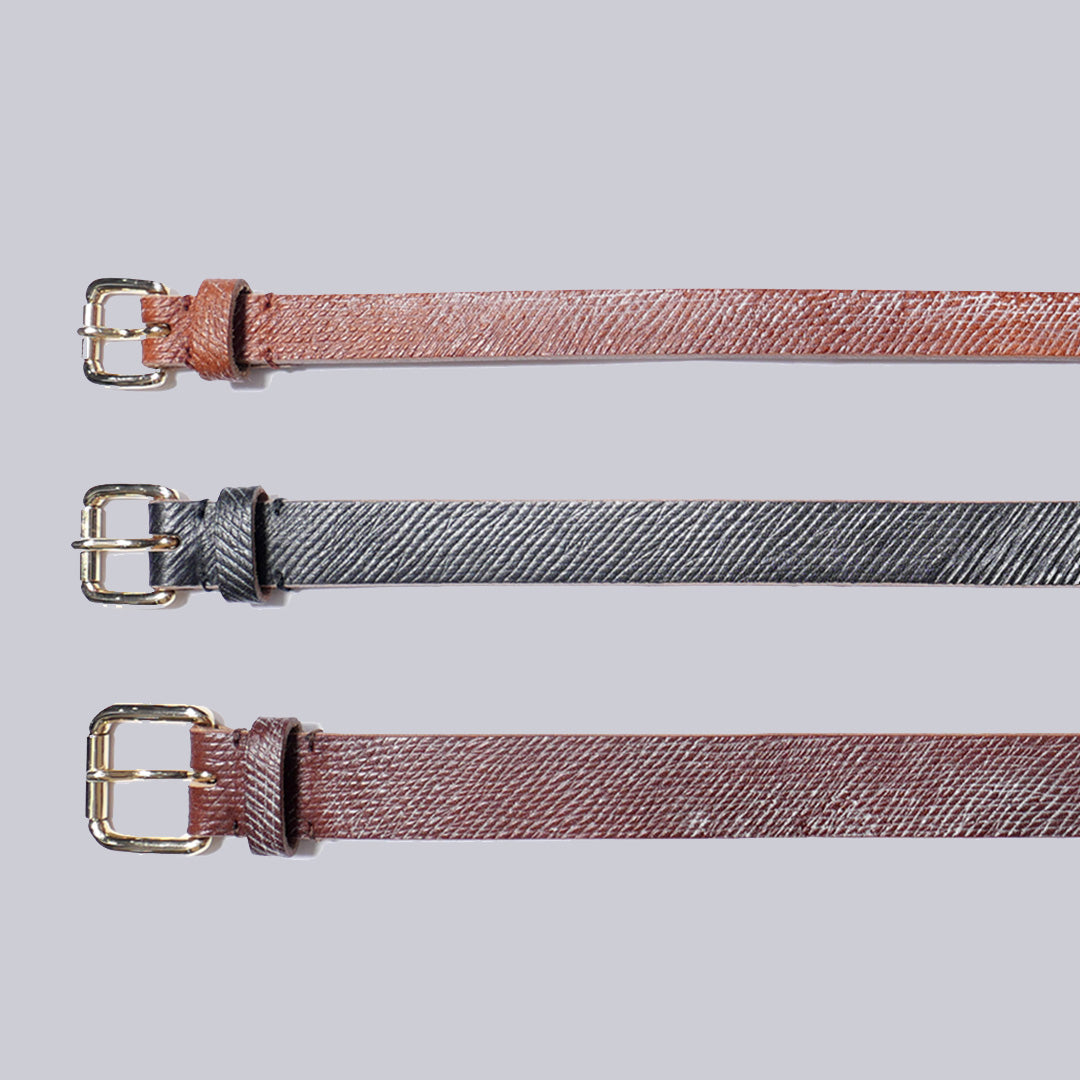INTÉRIM インテリム CROSS GRAIN OAK BARK LEATHER BELT クロス